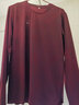 恒源祥長(cháng)袖T恤男士含桑蠶絲圓領(lǐng)純色百搭打底上衣HJ150 深紅 175/92A  曬單實(shí)拍圖