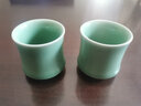 涵青堂青瓷束腰杯功夫茶具品茗杯單杯創(chuàng  )意龍泉陶瓷杯子家用素面酒杯 梅子青 偏綠 曬單實(shí)拍圖