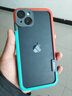 鋒浦（FEENGGUU）夏天透氣散熱iPhone14Promax手機(jī)邊框殼蘋果13硅膠12Pro新款15plus創(chuàng)意簡約蘋果15邊框16手機(jī)殼 橙+藍(lán)鏡頭全包拼色邊框 iPhone 15 Plus 曬單實拍圖