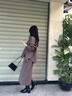 對白【杜鵑同款】氣質(zhì)軟毛呢襯衫套裝女2025冬新款外套半裙兩件套 棕咖色 S 曬單實(shí)拍圖