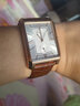 百陀士薄款長(cháng)方形石英男士手表真皮表帶簡(jiǎn)約高顏值防水50米送男友 多功能-玫金白面咖帶 曬單實(shí)拍圖
