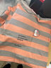婍妡短袖t恤女士夏季半袖上衣 棉 條紋T恤女2022夏裝新款韓版時(shí)尚短袖短款百搭洋氣休閑上衣 粉灰 2XL 【建議135-150斤】 曬單實(shí)拍圖