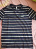 啄木鳥(niǎo) 夏季絲光棉短袖T恤男潮牌刺繡圓領(lǐng)條紋體恤衫帥氣百搭夏天上衣 1藏黑色 XL 曬單實(shí)拍圖