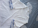 極溪t恤男夏季時(shí)尚潮流短7分袖男寬青少年校園風(fēng)冰絲衣個(gè)性潮流男 T05白色 4XL 曬單實(shí)拍圖