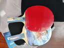 紅雙喜（DHS）對(duì)拍四星級(jí)乒乓球拍橫直拍套裝H4（橫直 附乒乓球） 曬單實(shí)拍圖