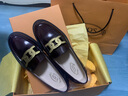 TOD'S官方女士KATE麻花扣皮革樂(lè )福鞋休閑時(shí)尚皮鞋單鞋女鞋 紅棕色（偏大半碼） 37 曬單實(shí)拍圖