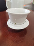 縱歡 景德鎮手工茶杯陶瓷影青玲瓏茶具帶蓋茶水分離杯辦公泡茶杯 五福臨門(mén)+茶漏 曬單實(shí)拍圖