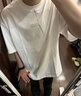 可口可樂（Coca-Cola）短袖t恤男女夏季美式潮牌運動體恤打底衫 白色 S (90-110斤)  曬單實拍圖
