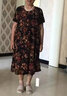 俞兆林（YUZHAOLIN）品牌特大碼200斤中老年棉綢印花連衣裙加肥加大胖媽媽奶奶裝寬松 6號色-6687 2XL 建議115-135斤 曬單實(shí)拍圖