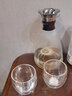 NAPPA 手工雕刻 涼水壺冷水壺玻璃水壺雙層水杯茶杯飲料杯子咖啡杯套裝 【星星】直身壺+雙層杯*6+托盤(pán) 1400ml 曬單實(shí)拍圖