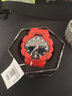 卡西歐（CASIO）手表G-SHOCK學(xué)生運動防水防震黑金武士大表盤石英情侶表 男友禮物 潮酷烈焰紅 GA-100B-4A 曬單實拍圖