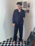 從心純棉睡衣男冬季加厚空氣棉夾層保暖大碼夾棉長(cháng)袖男士家居服套裝 H 3803 2XL (身高175-185體重160-180斤) 曬單實(shí)拍圖