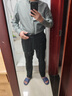 雅戈爾（YOUNGOR）長(cháng)袖襯衫男保暖襯衫雙層復合面料不易皺垂性好保暖舒適 綠色VLBN119759QBA 41 曬單實(shí)拍圖