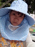 艾羅帝朗 戶(hù)外騎車(chē)防曬衣女長(cháng)袖斗篷夏季新款韓版寬松帶帽冰絲薄款針織仙女短款外套 藍色 均碼 曬單實(shí)拍圖