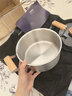 波波維奇湯鍋不銹鋼316食品級家用加厚蒸煮燉不粘鍋電磁爐燃氣灶雙耳湯鍋 316湯鍋加厚0涂層【帶蒸籠】 22cm 曬單實(shí)拍圖