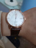 天王（TIAN WANG）情侶手表休閑時(shí)尚百搭皮帶防水機械表情人節禮物送女友 白盤(pán)棕帶男51001 曬單實(shí)拍圖