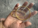 周大生實(shí)心古法黃金手鐲啟福足金三金鐲子生日禮物送女友 60#24.99g 曬單實(shí)拍圖