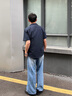 HUGO【七夕節(jié)禮物】男士夏季彈力棉質(zhì)泡泡布寬松短袖襯衫 405-深藍色 L 曬單實拍圖