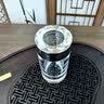 enslife安享原石原礦水晶杯密封銀黑鉆面男士泡茶杯辦公杯車載泡茶杯高端 200毫升【經典款式】 曬單實拍圖