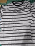 小豬托尼胖男童t恤兒童秋裝長(cháng)袖T恤條紋打底衫中大童孩子潮牌男大童休閑衫 黑白間條長(cháng)白 180 合適170-175身高，150-170斤 曬單實(shí)拍圖