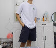 TZXT運動休閑純棉短袖t恤男士寬松新款夏薄款帥氣男裝印花圓領半袖潮 白色 薄款 S 建議80-105斤 曬單實拍圖