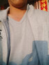 嘉曄（JIAYE）短袖t恤男半袖男生純韓版潮流衣服汗衫夏天T恤桖百搭體恤 灰色V領(lǐng) M 曬單實(shí)拍圖