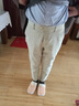 羅蒙（ROMON）輕奢杏色復古水洗棉休閑褲夏韓版簡(jiǎn)約暖男帥氣青年九分褲修身小腳 杏色 33 140-150斤 曬單實(shí)拍圖