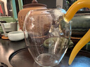 自慢堂玻璃蛋盅公道杯茶具手工制作茶水分離器茶花耐熱送禮透明茶杯 初秋丨金標 大號 滿水350ml 曬單實拍圖