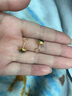 中國黃金（CHINA GOLD）金鑲玉黃金耳釘女足金和田玉碧玉耳飾生日禮物情人節(jié)送媽媽 和田玉耳釘【一對】 曬單實拍圖