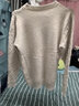 斐特瑪【撤柜精品】毛針織衫女秋冬新款圓領(lǐng)套頭毛衣寬松打底衫女上衣 駝色 L 曬單實(shí)拍圖