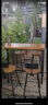 铁喜柱 吧台桌家用简约靠墙实木酒吧桌椅咖啡厅奶茶店阳台长桌子 120*40*105板厚5CM 实拍图