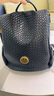 COCIO品牌輕奢雙肩包女專(zhuān)柜正品編織背包2025秋季新款滿(mǎn)印背包通勤百搭 荔枝紋黑色【送高端禮盒】 曬單實(shí)拍圖