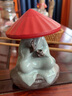 尚言坊 創(chuàng  )意陶瓷茶濾茶葉過(guò)濾網(wǎng)家用功夫茶具茶漏茶隔濾茶器茶寵擺件 1哥窯云水茶寵過(guò)濾組(紅色帽） 曬單實(shí)拍圖