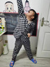 G.DUCKKIDS男童格子西裝套裝2025春秋裝新款兒童西服秋季帥氣潮酷中小童衣服 黑色 140 cm 曬單實(shí)拍圖