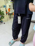 夢想邦尼男童褲子夏季輕薄款中大童寬松休閑防蚊褲兒童冰絲男孩速干長褲潮 灰色 170 cm 曬單實(shí)拍圖
