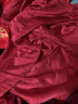 珊目尔（SMR）【520送礼】真丝睡衣男女长袖两件套情侣款6A级100%桑蚕丝家居服 酒红色【女款】 M码 实拍图