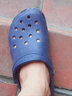 JDOV洞洞鞋男士夏季新款外穿軟底包頭沙灘鞋浴室廚房專(zhuān)用防滑涼拖鞋女 深藍色（明星款） 41 曬單實(shí)拍圖