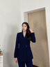 詩璐雅小西裝套裝女秋冬季西服外套時(shí)尚休閑高端職業(yè)裝女裝售樓部工作服 藏青色西褲 S 曬單實(shí)拍圖