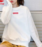 李寧（LI-NING） 衛(wèi)衣女秋冬季加絨運(yùn)動(dòng)衣服飾logo寬松圓領(lǐng)休閑女裝國潮港風(fēng)上衣 LiNing白-店長(zhǎng)推薦 S(平常M建議拍) 曬單實(shí)拍圖