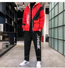 花花公子（PLAYBOY）夾克外套男春秋季時尚工裝夾克男套裝連帽加絨保暖潮流休閑兩件套 紅色 常規(guī) M 曬單實拍圖