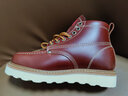 Dickies馬丁靴男士靴子秋冬高幫工裝男靴加絨保暖厚底增高靴子男雪地靴 暗紅色(加絨) 40 【偏大一碼，適合運動(dòng)鞋41】 曬單實(shí)拍圖