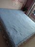 南極人夾棉床裙單件加厚韓版床墊保護套家紡床上用品套件 曼紗-藍色 床裙180*200cm 曬單實(shí)拍圖