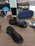 柯盾（KEDUN）男士涼鞋夏季潮流真皮厚底增高男鞋軟底防滑休閑鞋越南沙灘鞋男 黑色 41 曬單實(shí)拍圖