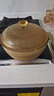 創(chuàng)得耐高溫玻璃煲家用帶蓋大號湯碗烤箱專用新款餐具套裝大面碗沙拉碗 琥珀色1.5升玻璃煲 曬單實拍圖