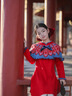 年衣童裝兒童連衣裙2025秋冬新款女童拜年服寶寶旗袍裙 年衣紅 130cm【建議50-60斤】 曬單實(shí)拍圖