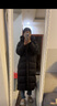 雪中飛女士羽絨服長(cháng)款冬季加厚過(guò)膝保暖美拉德連帽休閑百搭潮流羽絨外套 寶石黑 S (155) 曬單實(shí)拍圖