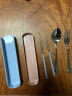 广意不锈钢筷子单人套装学生旅行筷子勺子叉子盒便携餐具四件套GY7501 实拍图
