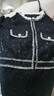 佰藍(lán)嬌小香風(fēng)連衣裙2025春秋季女裝新款高級(jí)感時(shí)尚洋氣質(zhì)小個(gè)子長袖裙子 黑色 L （建議103-112斤） 曬單實(shí)拍圖