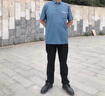 羅蒙（ROMON）冰絲t恤男士夏季短袖中老年運(yùn)動(dòng)商務(wù)休閑父親節(jié)衣服爸爸夏裝套裝 (716款)墨綠 2XL【建議141-158斤左右 】 曬單實(shí)拍圖