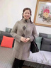 皮爾卡丹媽媽裝秋冬裝外套洋氣媽媽加厚中長(zhǎng)款50歲仿貂絨上衣服中老年女裝 灰白 XL 曬單實(shí)拍圖